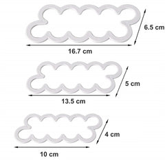 Syga 3pcs Cake Decoration Mold, DIY One-Piece Molded Fondant Roses Printing Mould Tool Set, Food Grade Cutter Modeling Tools for Christmas Party Wedding Cake in Mould Dessert Decorators, White