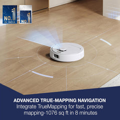 ECOVACS DEEBOT N30 White 2 in 1 Robot Vacuum Cleaner & Mop, 2025 New Launch, 10000 Pa Suction, 5200mAh Battery, Covers 3500+ Sq ft in Single Charge, Zero Tangle 2.0 Technology, Advanced TrueMapping