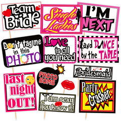 SYGA Set of 12 Bachelorette Party Photo Booth Props