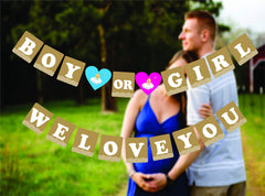SYGA"Boy or Girl We Love You" for Baby Shower Party and Maternity Shoot