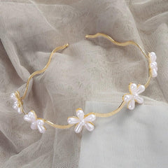 SYGA Girls & Women's Hair Bands with Adjustable Metal Band, Perfect for Parties and Weddings(Leaves-01)