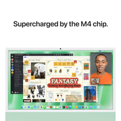 Apple 2024 iMac All-in-One Desktop Computer with M4 chip with 8-core CPU and 8-core GPU: Built for Apple Intelligence, 60.96 cm (24″) Retina Display, 16GB Unified Memory, 256GB SSD Storage; Green