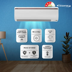 Daikin 1.0 Ton 3 Star Hot & Cold Inverter Split AC (Copper, PM 2.5 Filter, FTHT35UV, White)