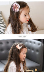 SYGA Cotton Small Princess Safety Clip for Girls (Light Grey)
