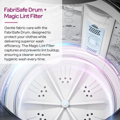 Godrej Smart Choice 7 Kg 5 Star, AI Tech, Fabrisafe Steel Drum, Magic Lint Filter, Fills Tub At ~0 Water Pressure, Fully-Automatic Top Load Washing Machine (WTEON ALP 70 5.0 FDUN GPGR, Graphite Grey)