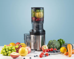 Russell Hobbs RJE180V 180W Cold Press Whole Slow Juicer | Copper Motor, Ultra-Wide Feed Chute | 500ml Jug & Pulp Containers | Reverse Function & Drip-Free Smart Cap | Quiet Operation | 2-Year Warranty