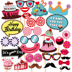 SYGA Birthday Party Theme Party Supplies Props, Multi Colour (Set of 29)