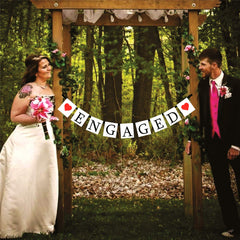 SYGA Cardboard Paper Engagement Banner - white(pack of 1)