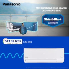 Panasonic 1.0 Ton 3 Star Inverter Split AC (Powerful Mode, Copper Condenser, 7in1 Convertible, 2-Way, PM 0.1 Filter, CS/CU-SU12AKY3T, White)