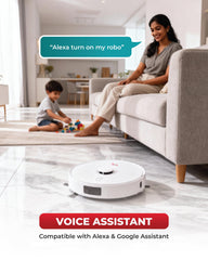 TIRON TRV 30S Robot Vacuum Cleaner, Advanced Self-Empty Station, 10000 Pa Suction, 5200 mAh, Advanced Spin Mop & LIDAR Navigation, Edge Cleaning, Obstacle Climbing, Designed for Indian Homes