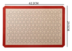 SYGA 1 Pieces Reusable Silicone Non-Stick Cookies Baking Mats for Moulds and Rolls, for Making Bread, Cakes, Macaroni, Buns and Loaves(Beige)
