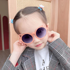 SYGA Kids Goggles, Modern Stylish Eyewears for Boy's and Girls, Round Shape Triangle Corner Style with UV Protection Lense Suitable for Age 3 to 8 Years - Black