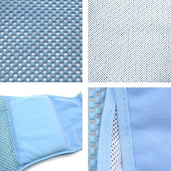 SYGA Bath Seat Support Net Non-Slip Bathtub Sling Shower Mesh Bathing Cradle Rings for Tub (Blue)
