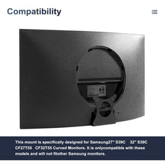 Monitor Arm/Mount VESA Bracket Adapter Compatible with CF27T55 | CF32T55 | 32" S39C | 27" S39C Curved 27" and 32" Curved Display Monitor T55 and S39C Series VESA 100 * 100mm 75 * 75mm
