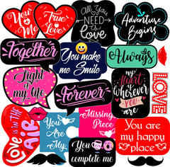 SYGA Set of 20 Pre Wedding Party Props,Wedding Ceremony Party Props, Suitable Props for Wedding Theme Party Photo Booth Props