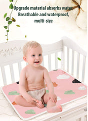SYGA Baby 1 Piece Large Waterproof Bed Protector Dry Sheet,Washable Reusable Bed Protector_Blue Cloud