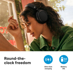 Sennheiser ACCENTUM Plus Wireless Over Ear Headphones,German Design,Adaptive ANC,50H Battery,Sound Personalization,Touch Control,Multipoint Connectivity,Clear Calls,10Min Charge = 5H,2Y Warranty,Black