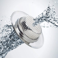 SYGA 2 Pieces Heavy Duty Stainless Steel Large and Medium Kitchen Sink Strainer Plug, Filter Stopper Mesh Jali Long Hair Food Blockages Cleaning Tool for Bathroom Kitchen Sink_11.3 cm & 9.0 cm