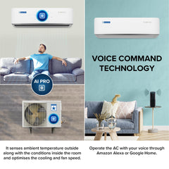 Blue Star 1.5 Ton 5 Star, Wi-Fi Smart Inverter Split AC (Copper, Convertible 5 in 1 Cooling, AI Pro, DigiQ Hepta Sensors, 4 Way Swing, IC518ZNURS, White)