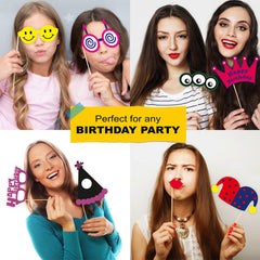 SYGA Party Props Set of 24 Birthday Theme Paper Craft Item