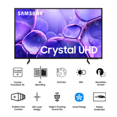 Samsung 108 cm (43 inches) Crystal 4K Ultra HD Smart LED TV UA43U8100FULXL (Black)