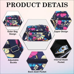 MOMISY Women Mobile Messenger Bag Ladies Nylon Multicolor Shoulder Bags Small Cross Body Long Strap Purse
