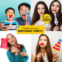 Syga Set of 30 Universal Party Theme Props, Suitable Props for All Party - Multicolor