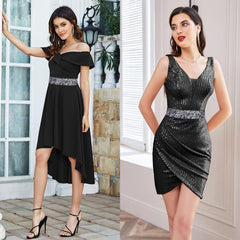 SYGA Women's Rhinestone Elastic belt with diamonds, fashionable and versatile dress, crystal girdle Belt Black