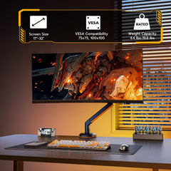 Lions Head Monitor Stand with Laptop Tray Long Pole Stand, Mount Monitor with Adjustable Laptop Tray - Ergonomic Design Weight Support 9 kg Stand (Sports Model Range)