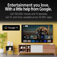Sony BRAVIA 3 Series 139 cm (55 inches) 4K Ultra HD AI Smart LED Google TV K-55S30B (Black)