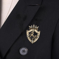 SYGA Brooch Cross-Border Alloy Retro Boys Clothing Corsage Pin Men's Chest Suit Accessories(Ancient Bronze)
