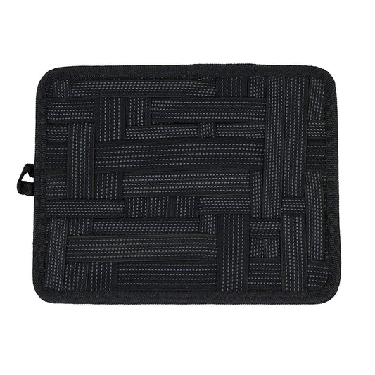 SYGA Cable Organizer Board, Criss-Crossing Grid Travel Gadgets Management Case for Hard Drive/Power Bank/Charging Cords