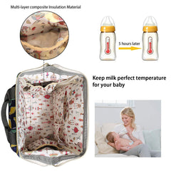 SYGA Diaper Bag Mother Bag Multi-Function Nappy Backpack Bag Organizer for Travel Diaper Bag (Yellow Lemon)