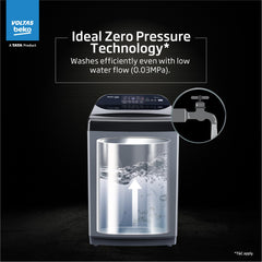 Voltas Beko, A Tata Product 10 Kg 5 Star Fully-Automatic Top Loading Washing Machine (WTL1006UEA/OBS1060, Grey, Double Waterfall Technology)