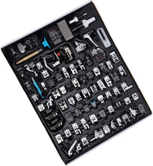 SYGA Home Professional Sewing Machine Presser Feet Kit (Set Of 32 Silver)