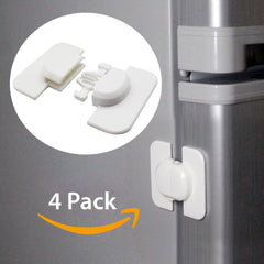 SYGA Child Safety Locks,White- Refrigerators Fridge,Freezer, Doors, Cabinet, Drawers, Baby Proof Locks Latches Catch Toddler Baby Safety -Set of 2