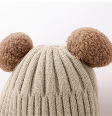 SYGA Winter Warm Ear Protection Knitted Cute Pompom Baby Hat (2-6Year)