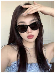 SYGA Style Cat-Eye Ultra-Light Sunglasses Anti-UV Big Face Myopia Sunglasses (Tortoiseshell frame)