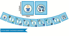 SYGA Baby Shower Party Decorative Banner with Photo Booth Props