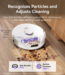 NARWAL Freo Z10 Robot Vacuum & Mop, 120-Day Dust Bin, Tangle-Free Brush, Self-Cleaning, Corner Mop, 15000Pa Suction, Smart Dirt Sensors, Works with Google, Alexa, Siri & App