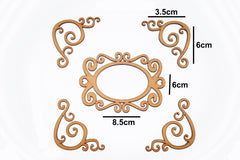 SYGA Floral Design Frame Scrapbook Decorative Wood Craft Items