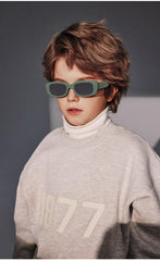 SYGA Children's Square Frame Matte Cartoon Baby Sunglasses Uv400 Anti-Ultraviolet Kids Glasses - 4 to15 years old (Yellow)