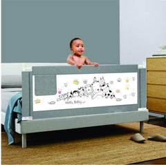 SYGA 1.5 & 2.0 M Pack of 2 Animal Print Baby Safety Bed Rail_Gray