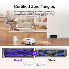NARWAL Freo X Plus 2-in-1 Robotic Vacuum & Mopping, 7800Pa Suction, 7 Weeks Storage, Zero Tangle Brush, 5200mAh Battery, 3D Mapping, Google Home, Alexa, Siri & App Compatible, 254 Mins