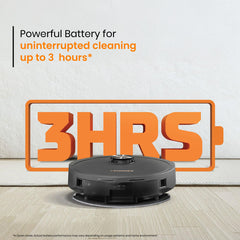 Eureka Forbes SmartClean Auto Bin Turbo, 7000Pa HyperSuction Robotic Vacuum Cleaner (40 Days Hands-Free Cleaning) | LiDAR 3.0 & Quick Home Mapping | Wet Mopping | 3-Hour Run Time | Smart App Control