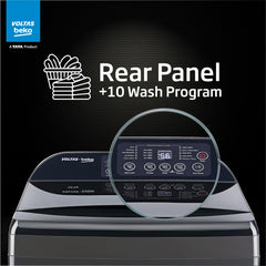Voltas Beko, A Tata Product 10 Kg 5 Star Fully-Automatic Top Loading Washing Machine (WTL1006UEAH/OBS3060, Dark Grey, Inbuilt Heater)