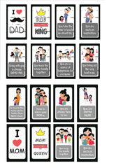 SYGA Set of 16 Parents's Card for Mom and Dad is The Best - Birthday,Anniversary,Mother Day,Father Day Gift for Parents