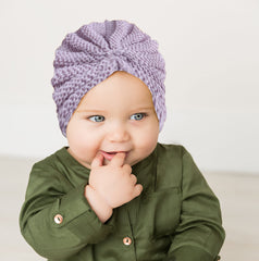 SYGA Pack of 2 Baby Cap & Headband Woolen Soft Stretchable Hat and Ears Warm Headband for Newborn Baby Winter Cap 0-3 Years - Pink