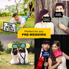 SYGA Set of 17 Pre Wedding Party Props,Wedding Ceremony Party Props, Suitable Props for Wedding Theme Party Photo Booth Props