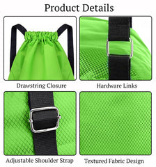 SYGA Drawstring Backpack for Gym, Yoga, Running, Swimming, Beach, Camping, Travel Bag Sports Fitness Club Student Training Bag(Green)